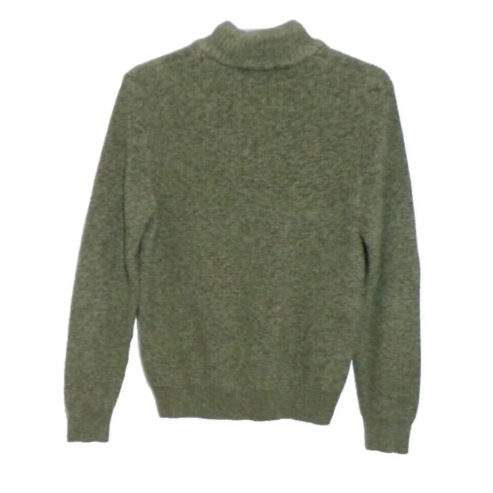 G.H. BASS & CO green heavier weight pullover sweater 100% cotton men's size L